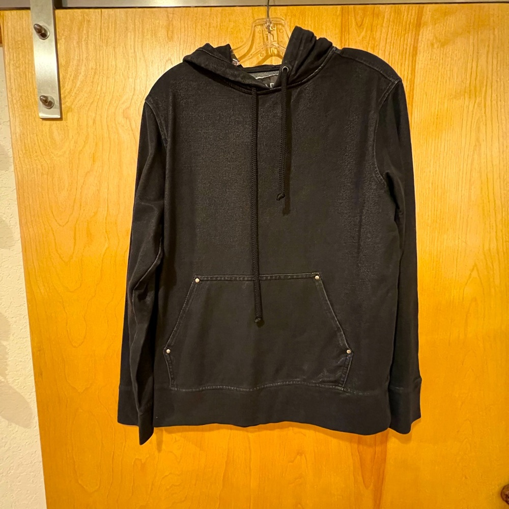 Light weight hoodie - black denim looking but cotton - medium